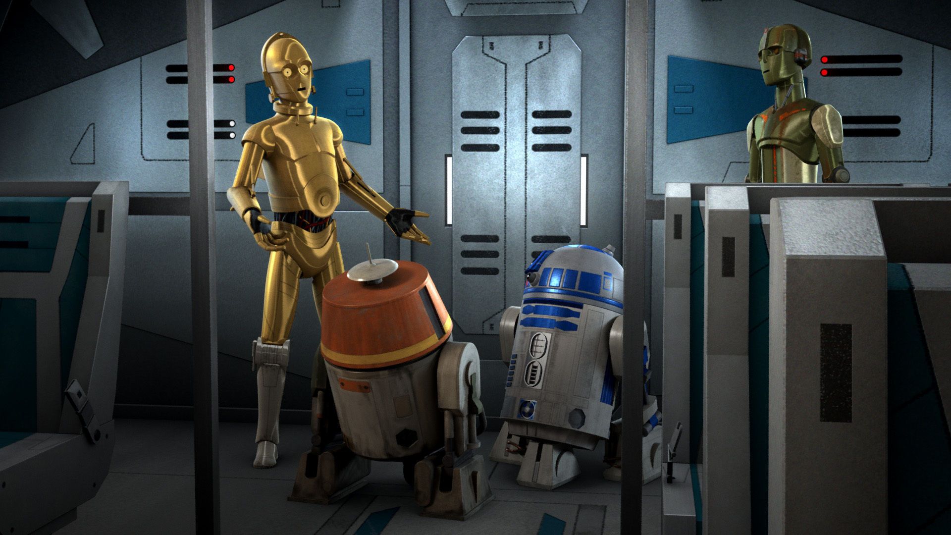R2-D2 and C3PO in Star Wars Rebels.