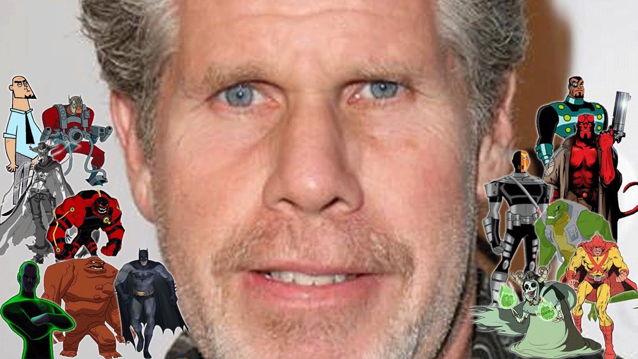 Ron Perlman surrounded by the characters he has voiced