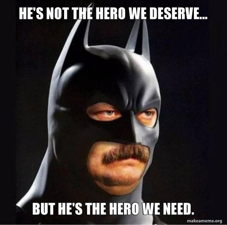 Ron Swanson Batman meme