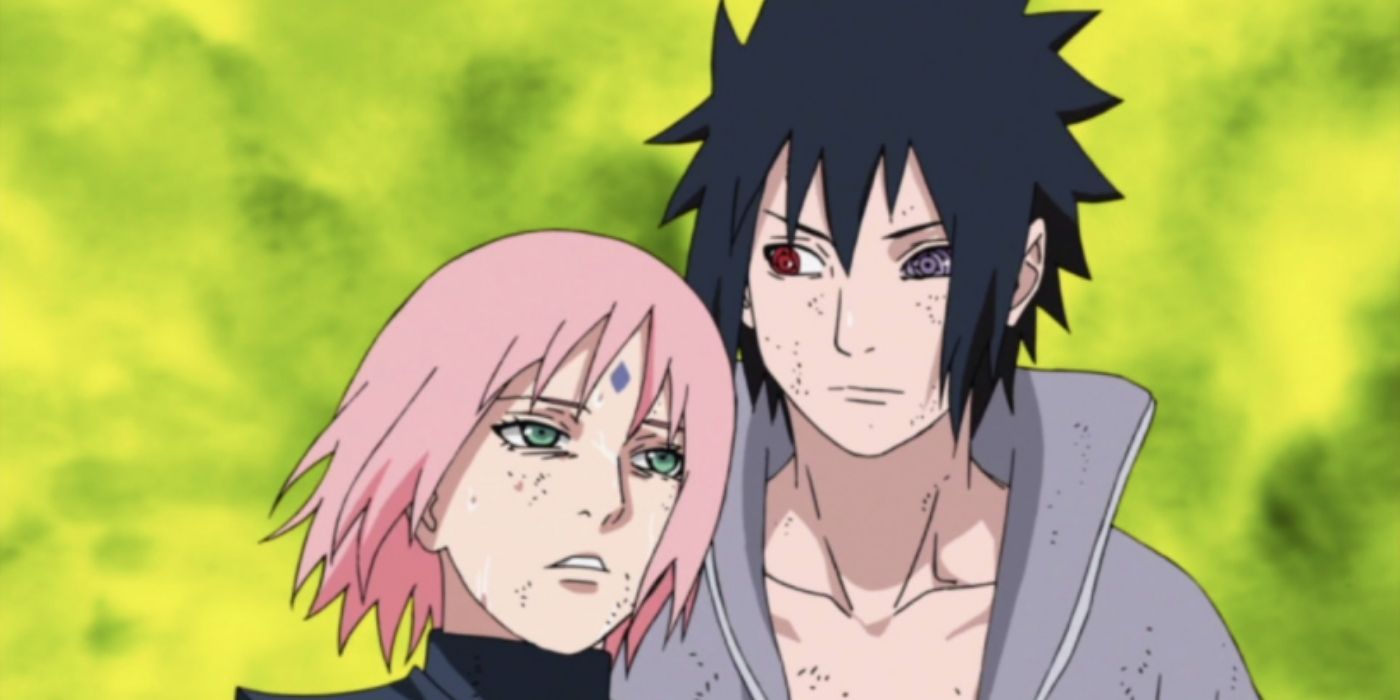 Naruto _ Sakura looks at Sasuke