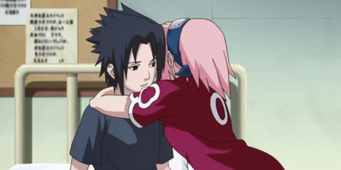 Sakura hugging Sasuke Hospital