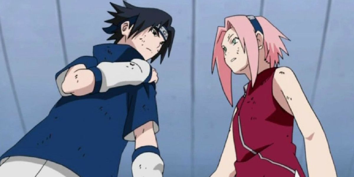 Sasuke Stops Sakura From Talking To Examiners In Naruto Anime