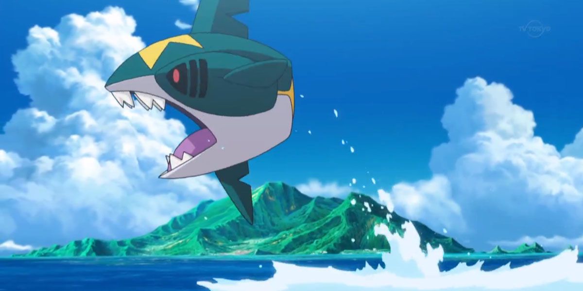 Sharpedo leaps out of the water