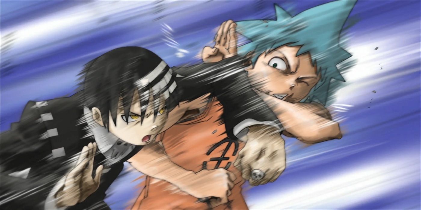 kid and black star fighting from soul eater