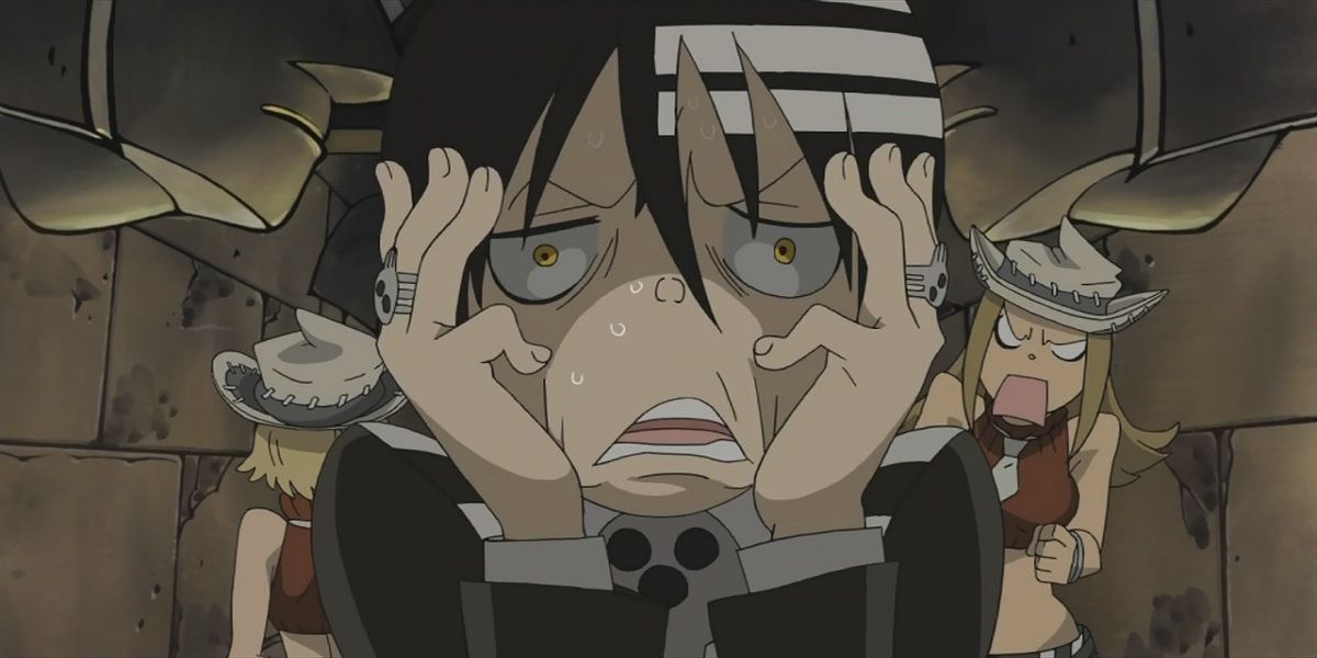 death the kid panicking from soul eater