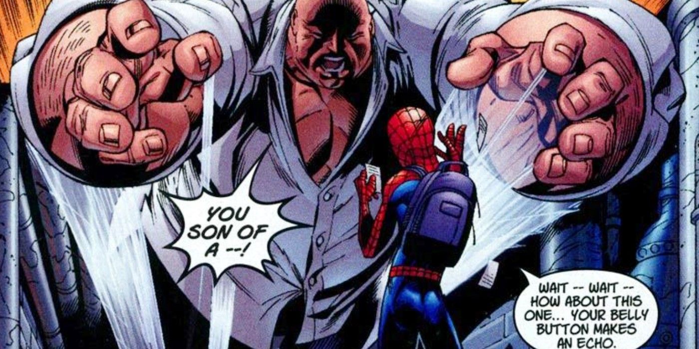 Spider-Man Vs Kingpin from Ultimate Spider-Man comics.