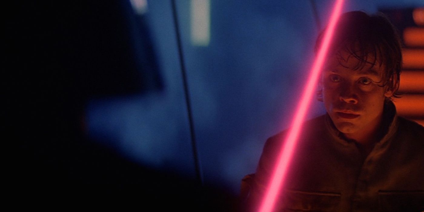 luke confronts vader in Bespin in Empire Strikes Back