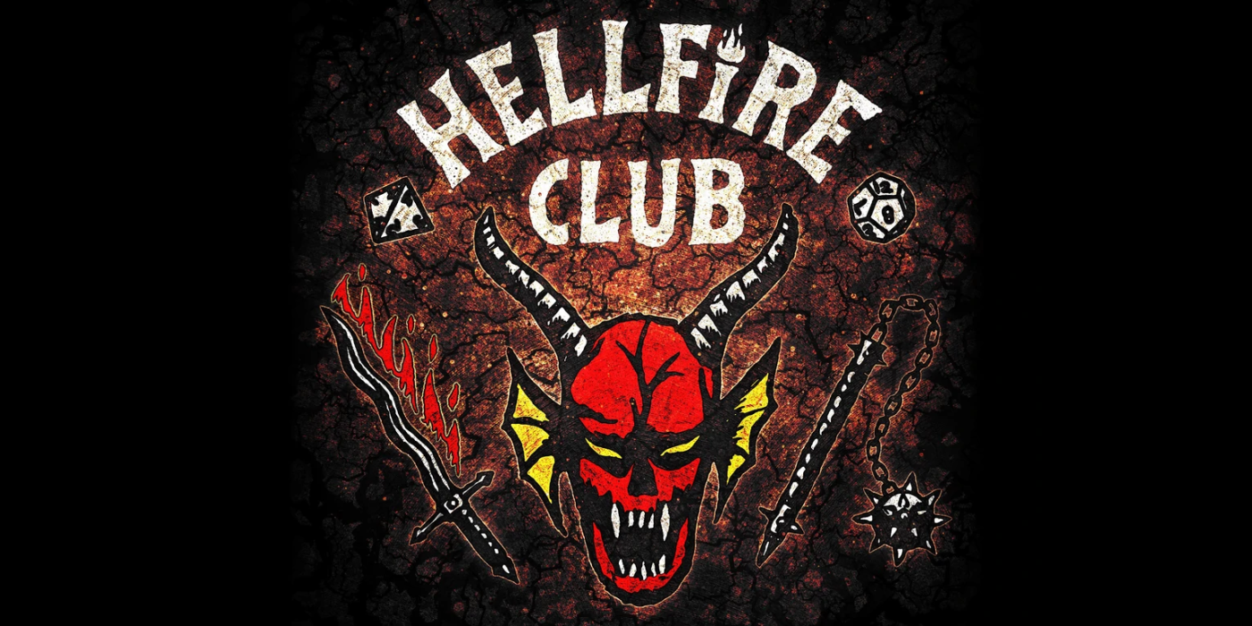 the logo for the hellfire club in stranger things