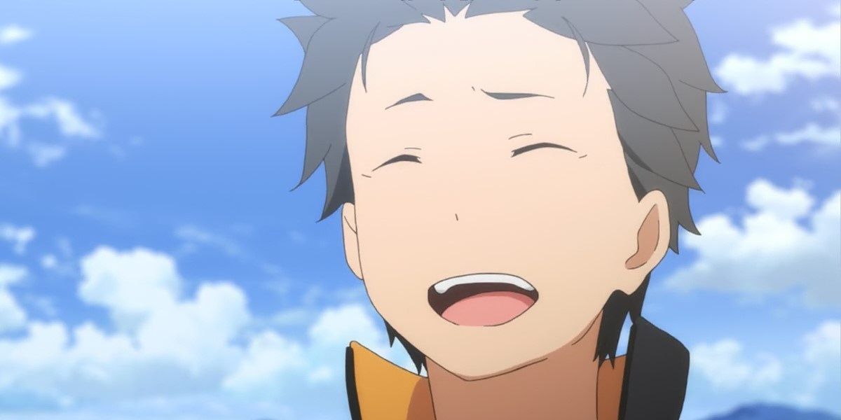 Subaru Laughing And Smiling In Re Zero Anime