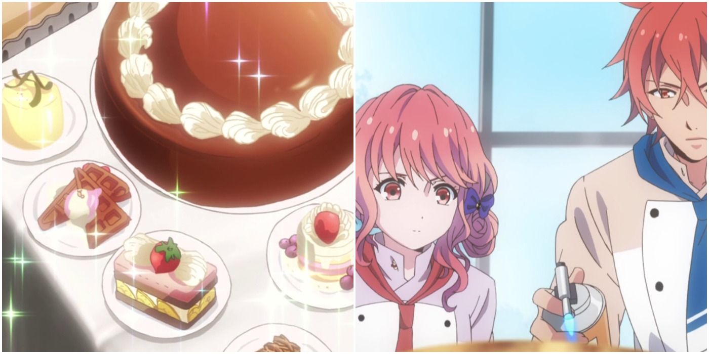 Bonjour♪Sweet Love Patisserie Anime Sayuri And Kyou Baking With Various Cakes