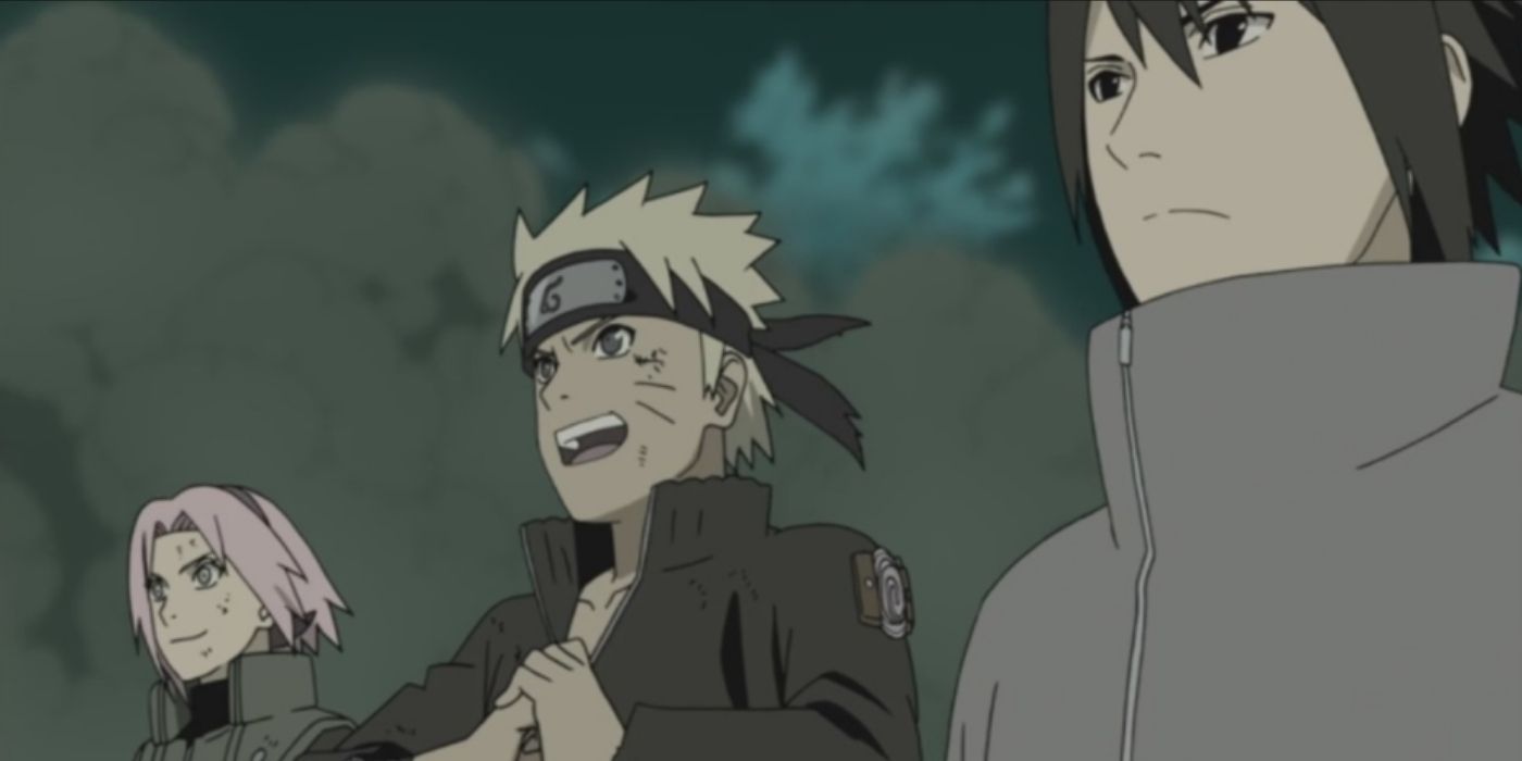 Team 7 fighting together in the fourth great ninja war