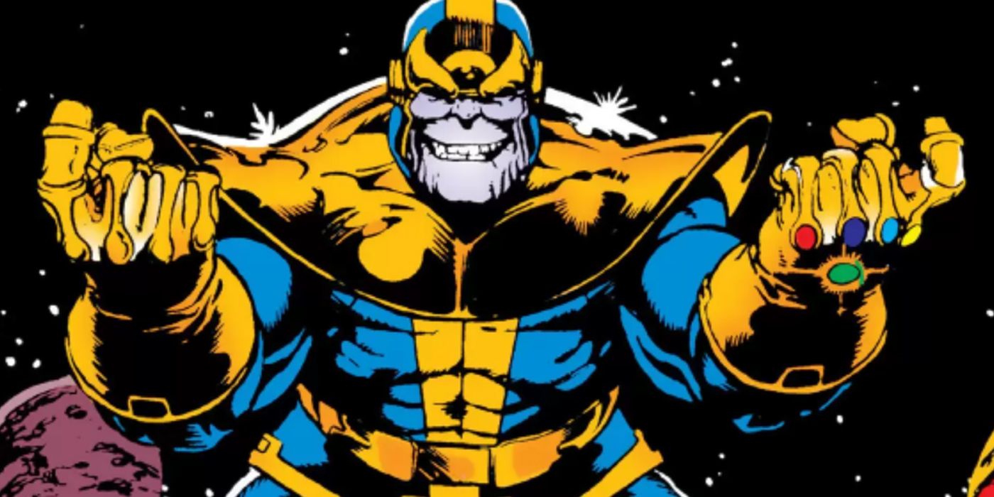 An image of Thanos wielding the Infinity Gauntlet