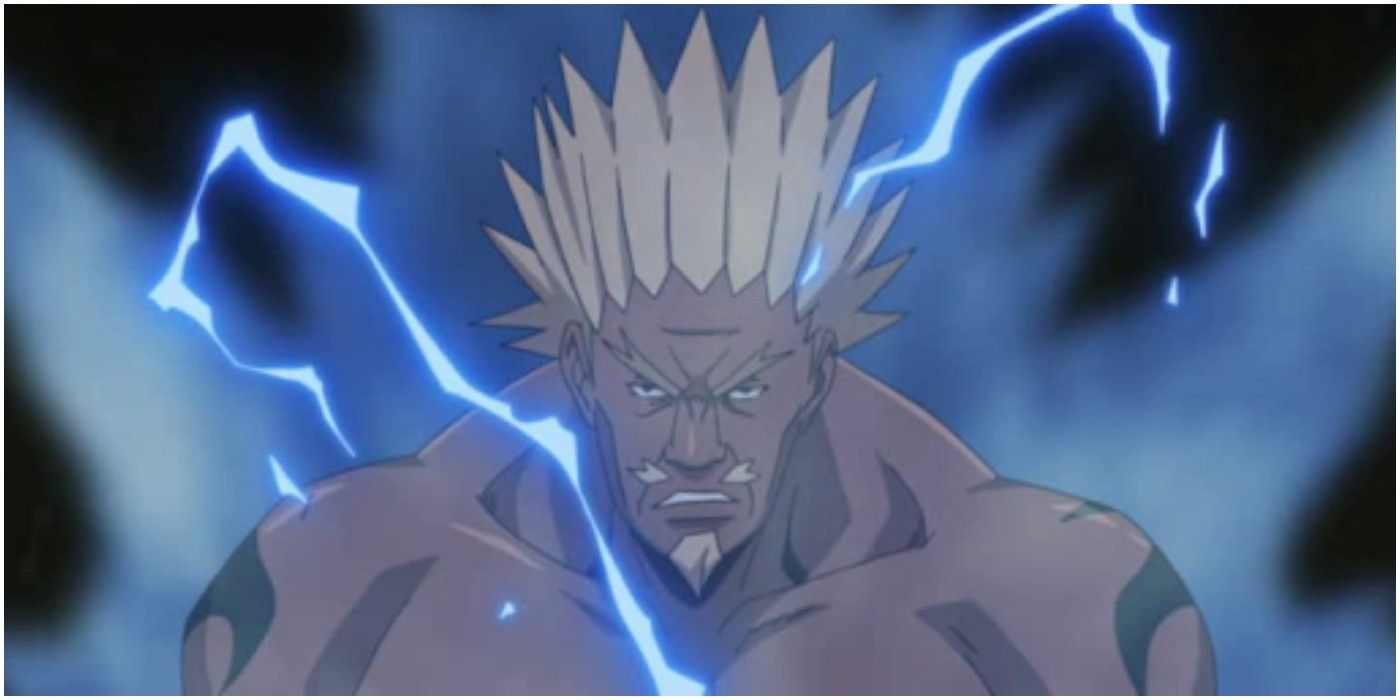 The 4th Raikage Using His Lightning Cloak Against Sasuke At The 5 Kage Summit