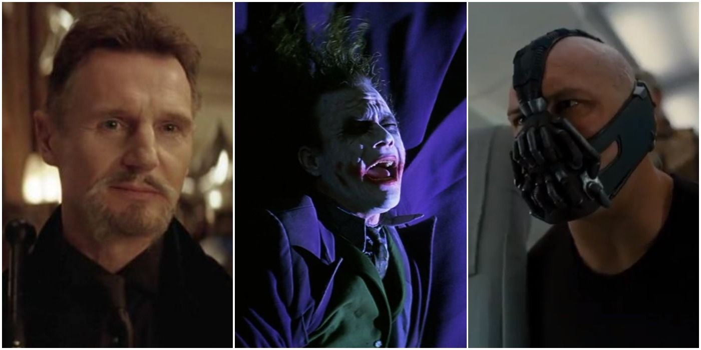 Ra's al Ghul, Joker, and Bane, the 3 main villains of The Dark Knight trilogy