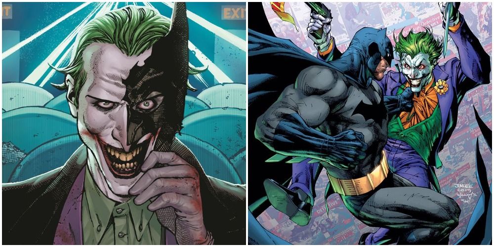 The Joker Fighting Batman Comic Illustrated