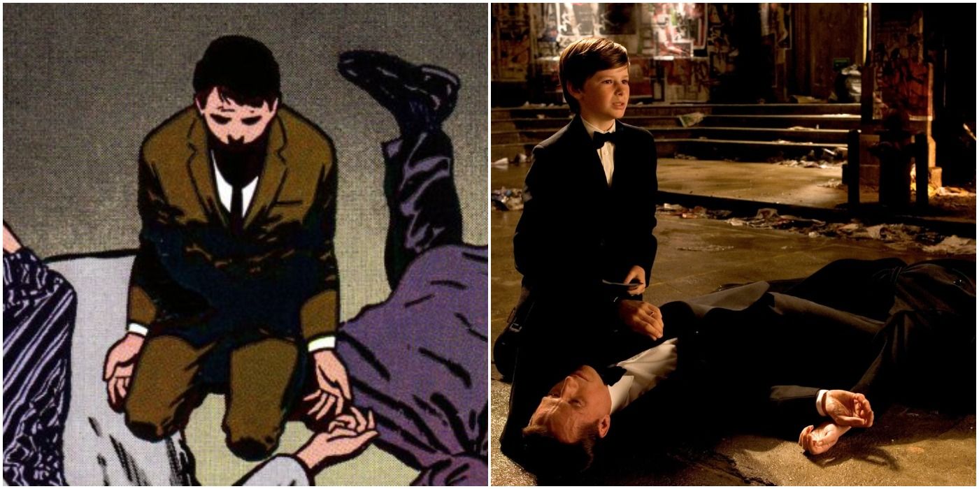The murder of Thomas and Martha Wayne as shown in Batman Year One and Batman Begins