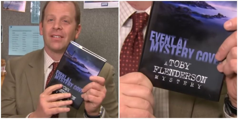 Toby Holding his Book the Office