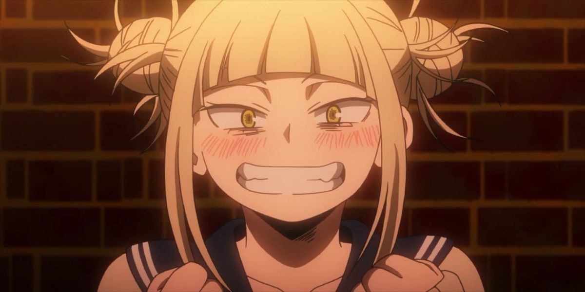 Toga being excited with villains