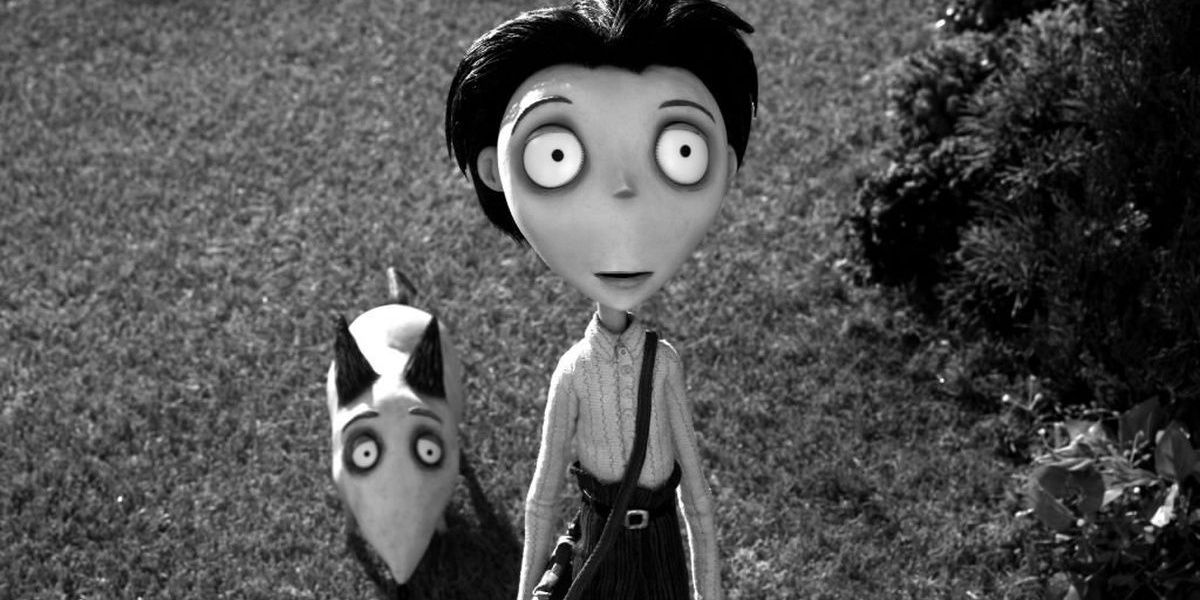 Victor and Sparky looking at something in Frankenweenie