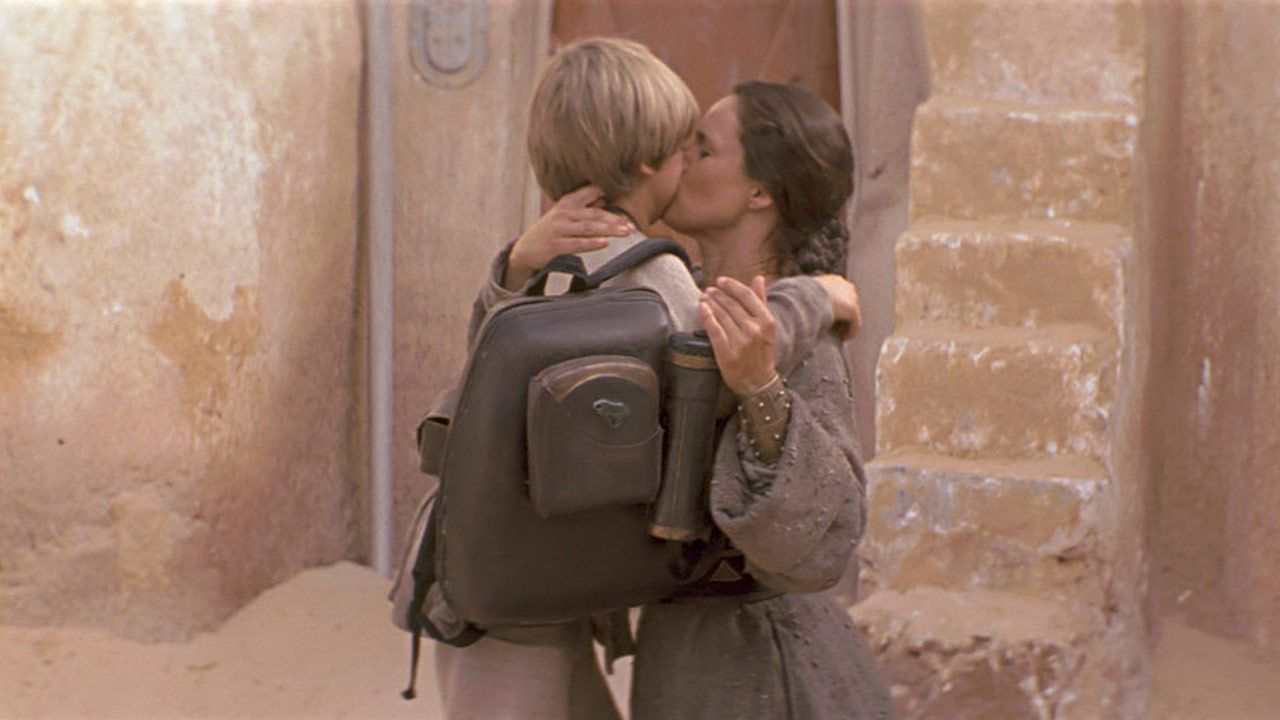 Anakin On Tatooine With His Mother