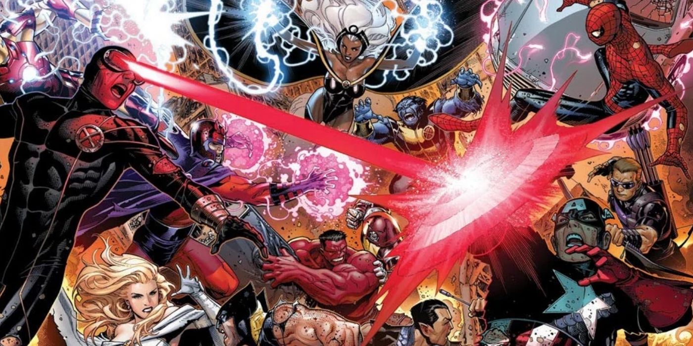 Avengers battle the X-Men