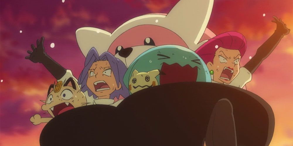 Team Rocket screams for help from Beware in Pokemon anime