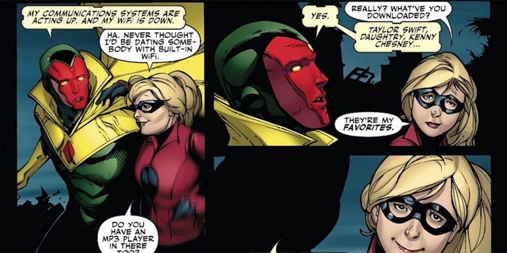 In Young Avengers Vision dated Cassie Lang