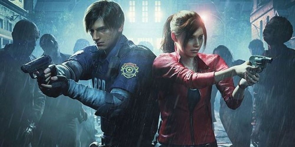 Leon Kennedy and Claire Redfield in Resident Evil 2 Remake