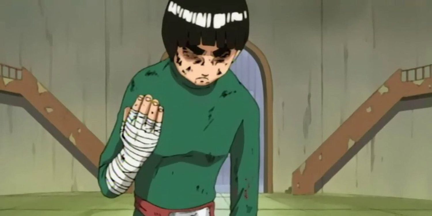 10 a battered rock lee during chunin exams