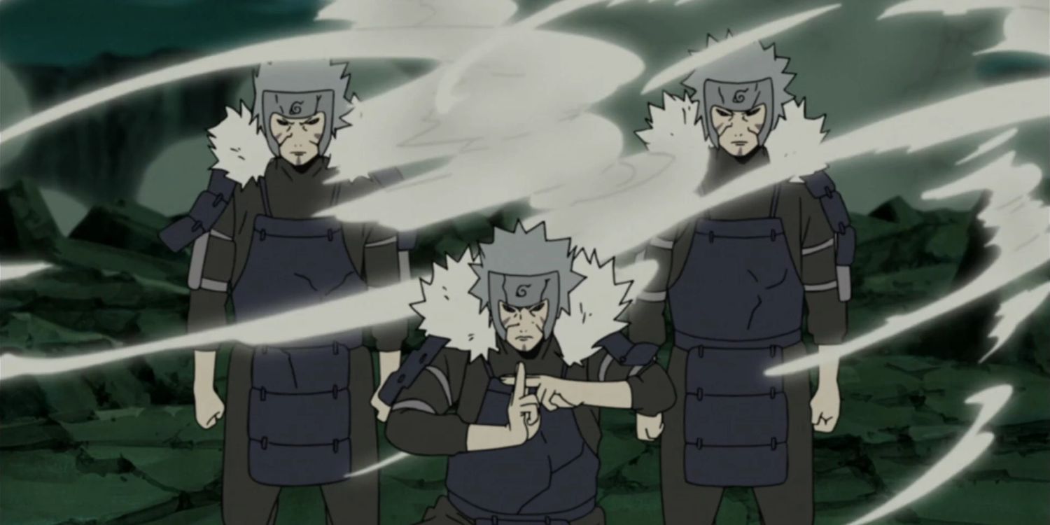 Tobirama casts Shadow Clone jutsu in Naruto.
