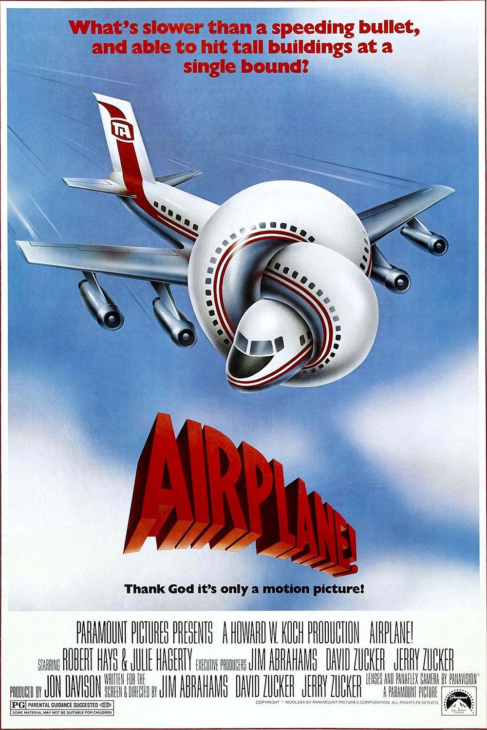 The original 1980s poster for Airplane