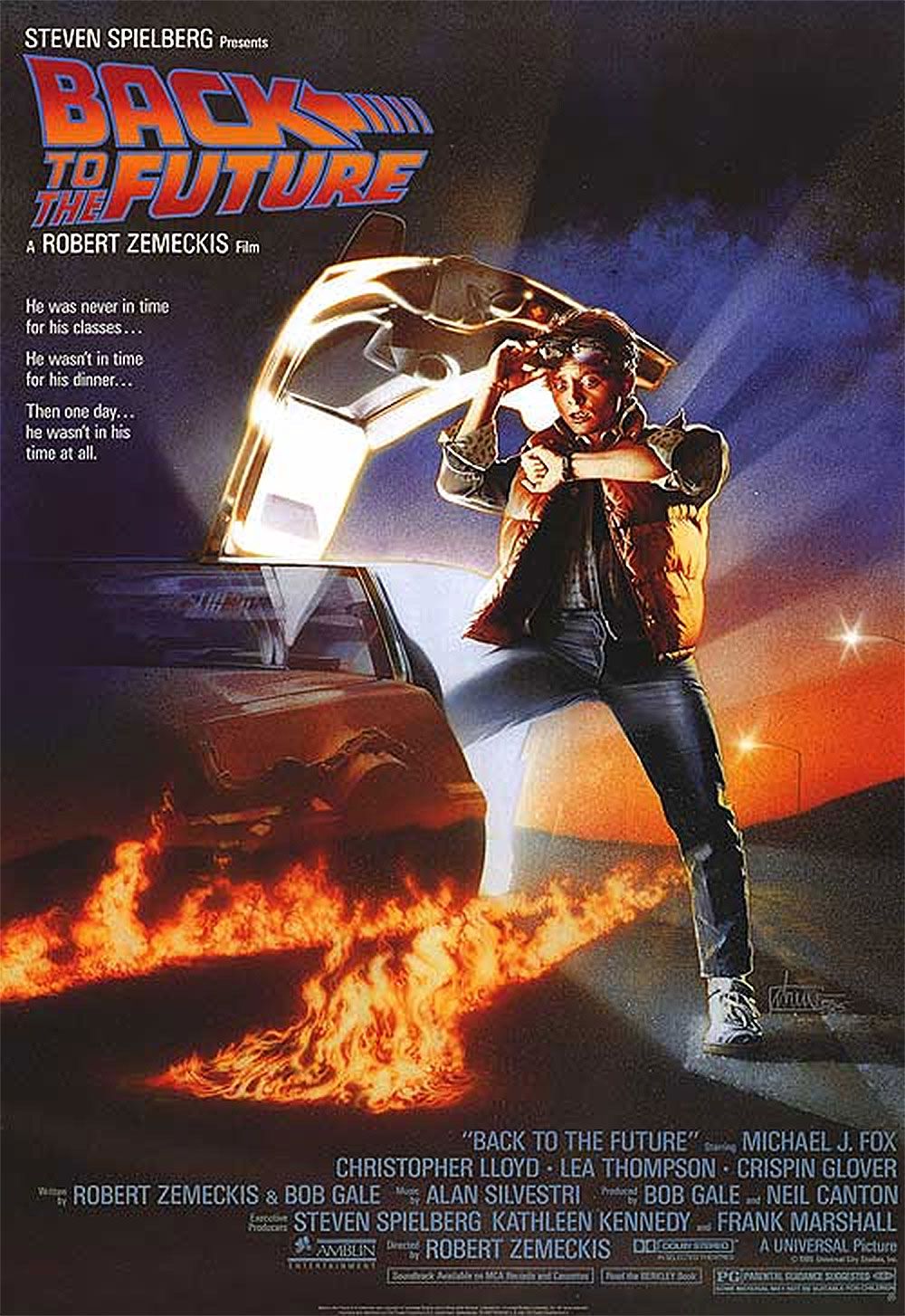 The original 1980s poster for Back to the Future
