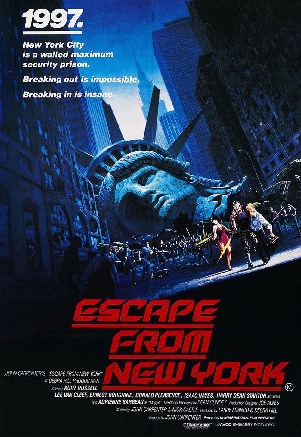 The original 1980s poster for Escape From New York