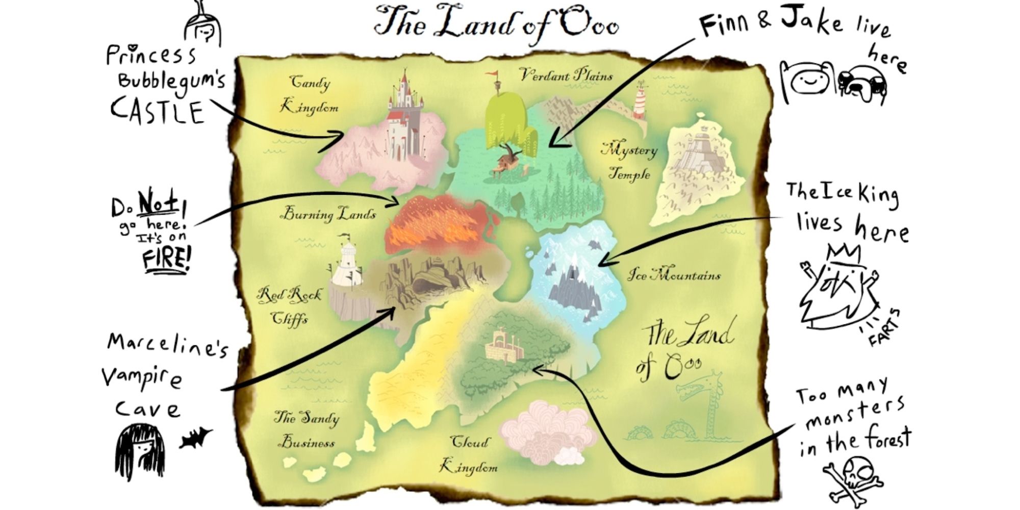Adventure Time Old Map 
