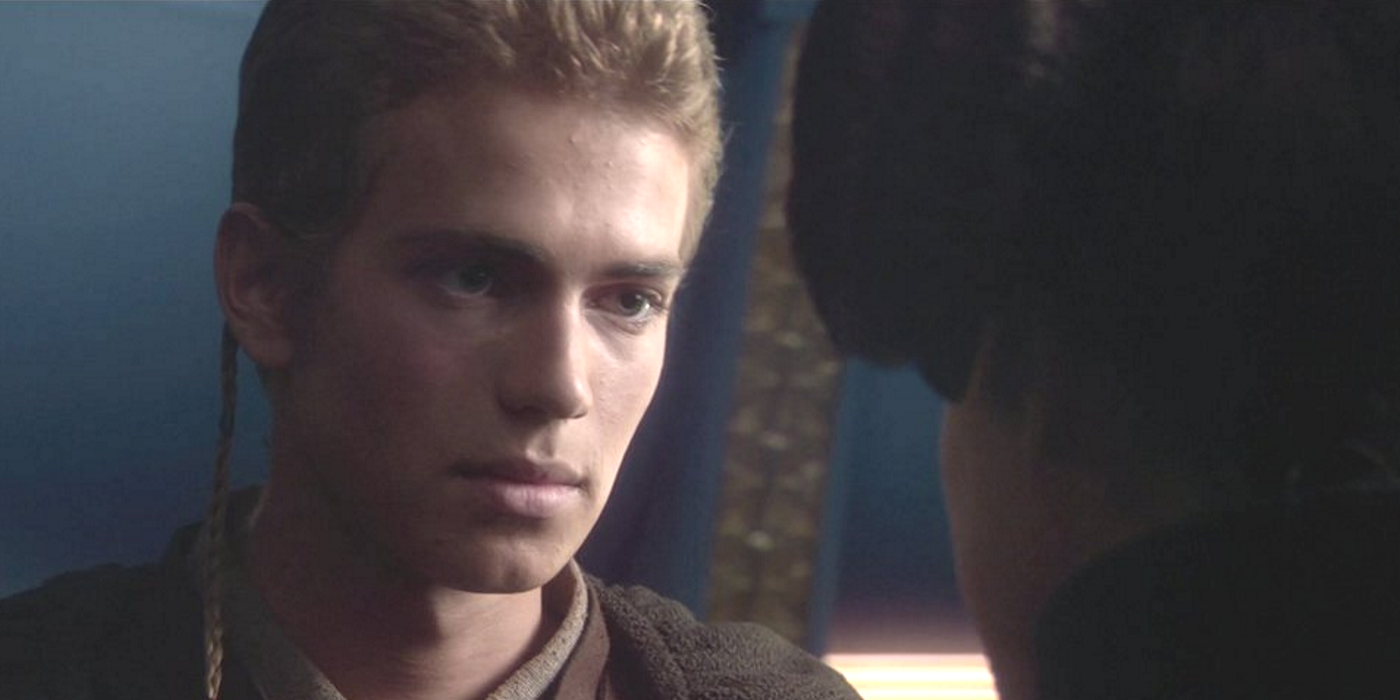 Anakin Skywalker Staring Creepily At Padme Amidala Attack Of The Clones Star Wars