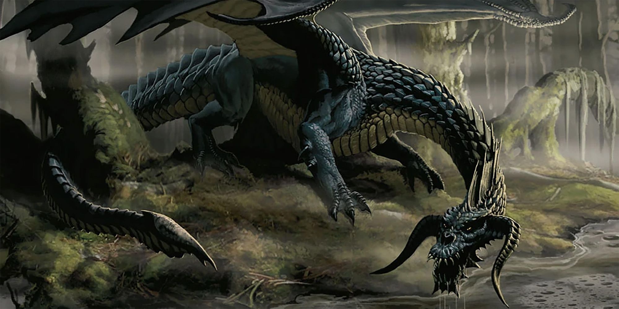 A black dragon that resembles Cannibal, the wild dragon from House of the Dragon Game of Thrones