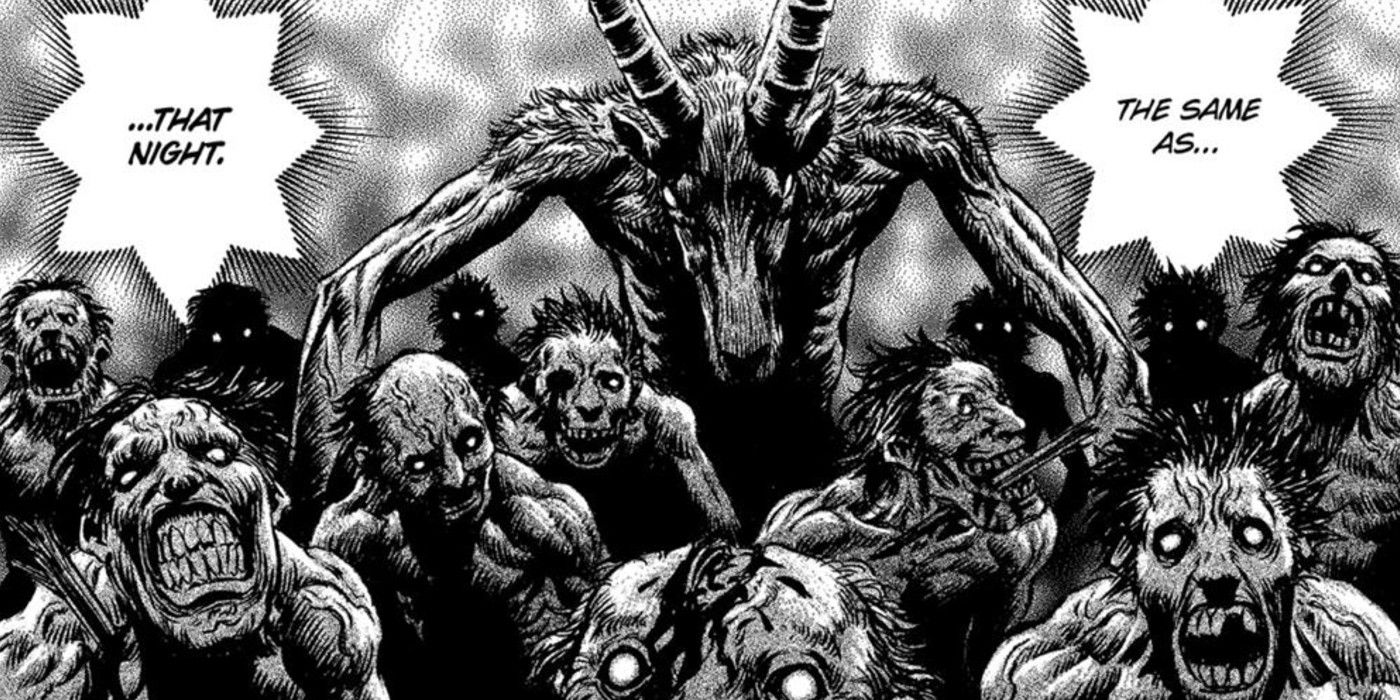 The Great Goat leads the cultists in Berserk