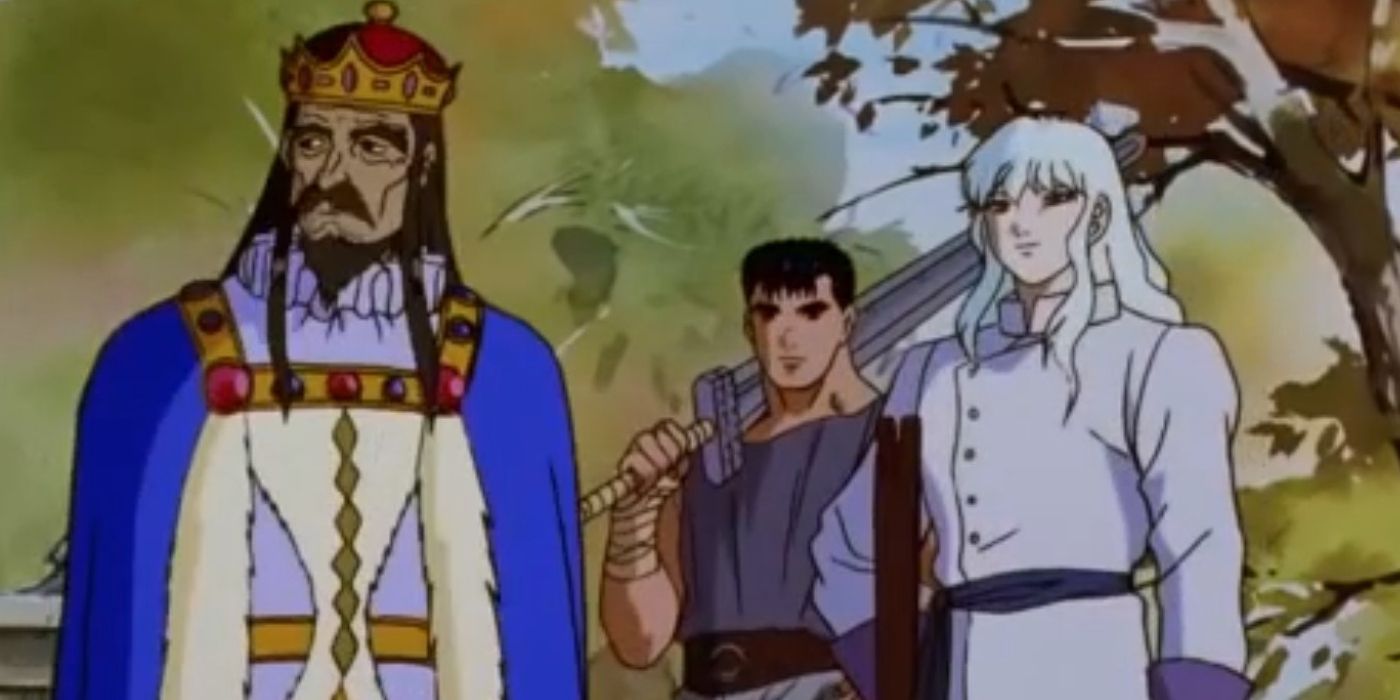 Berserk. The King of Midland with Guts and Griffith