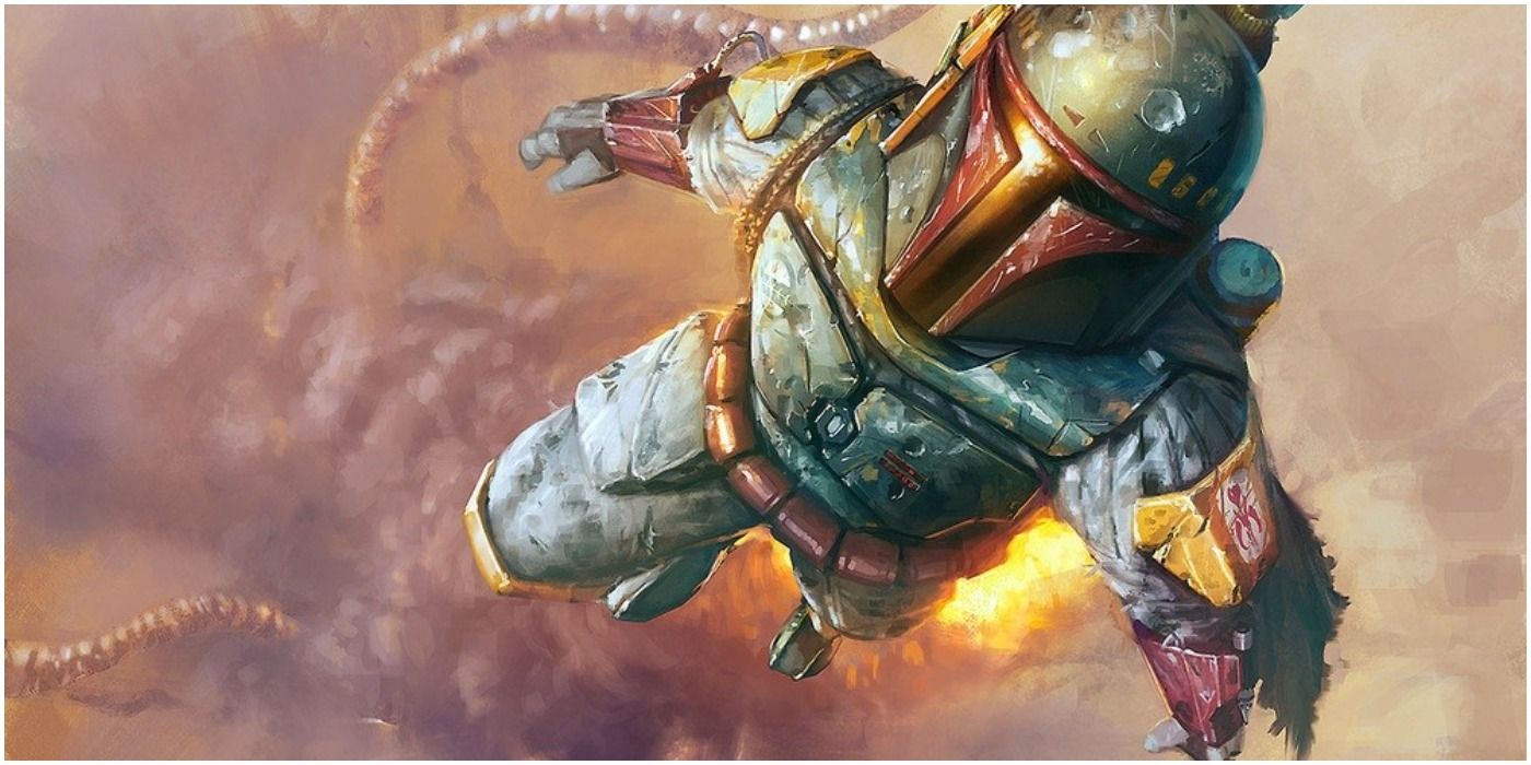 Boba Fett Flying Out Of Sarlaac In Star Wars