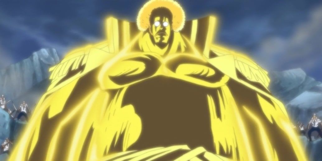 Sengoku giant golden form Human Human Fruit, Buddha, in One Piece.