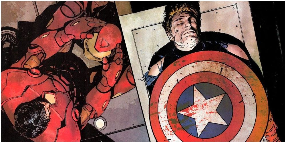 Captain america death iron man marvel comics