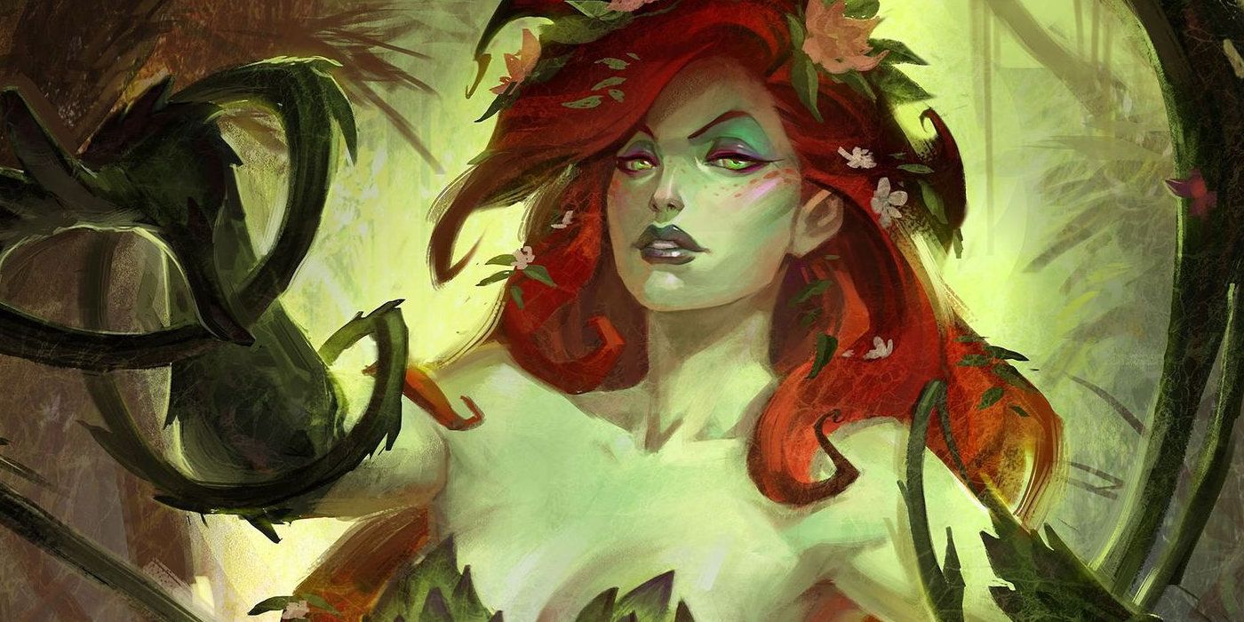 Poison Ivy, a beautiful woman gifted with the power to control plant-life