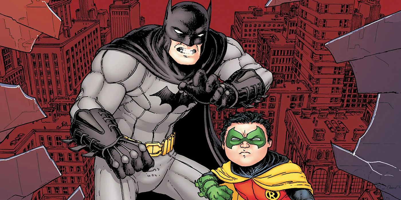 Bruce Wayne and Damian Wayne as Batman and Robin