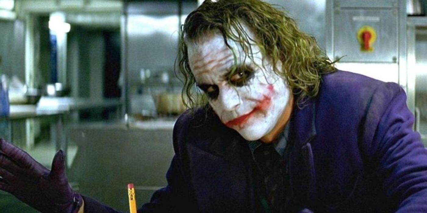 An image of Heath Ledger as The Joker in The Dark Knight
