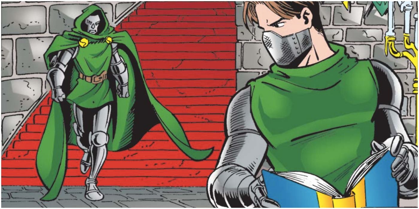 Doctor Doom and his son, Vincent, in What If #114