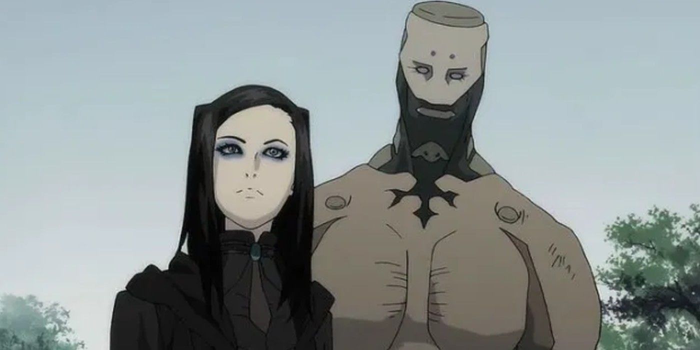 Re-l Mayer and Iggy standing side by side in Ergo Proxy