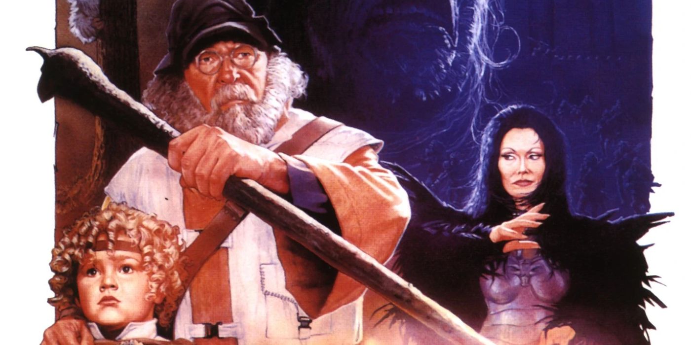 Charal next to human characters in Ewoks: The Battle for Endor.
