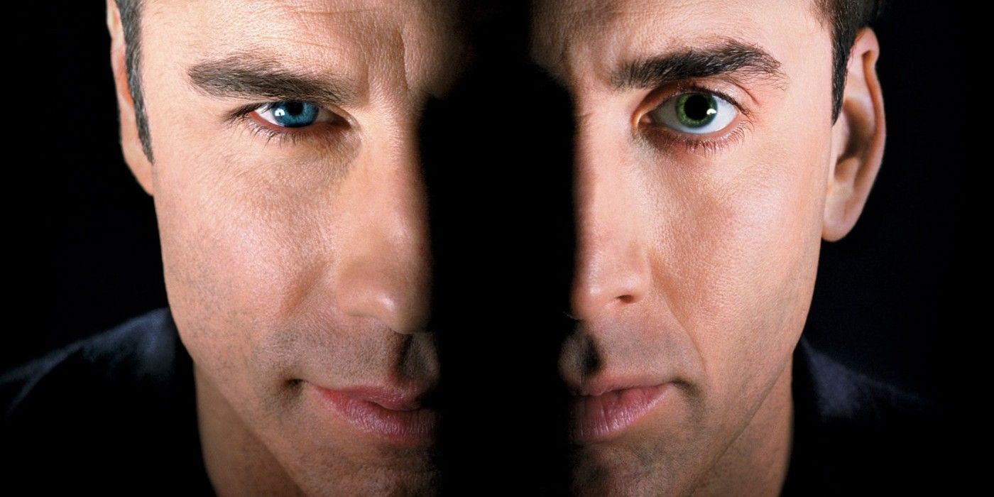 John Travolta and Nicolas Cage's faces in Face/Off.