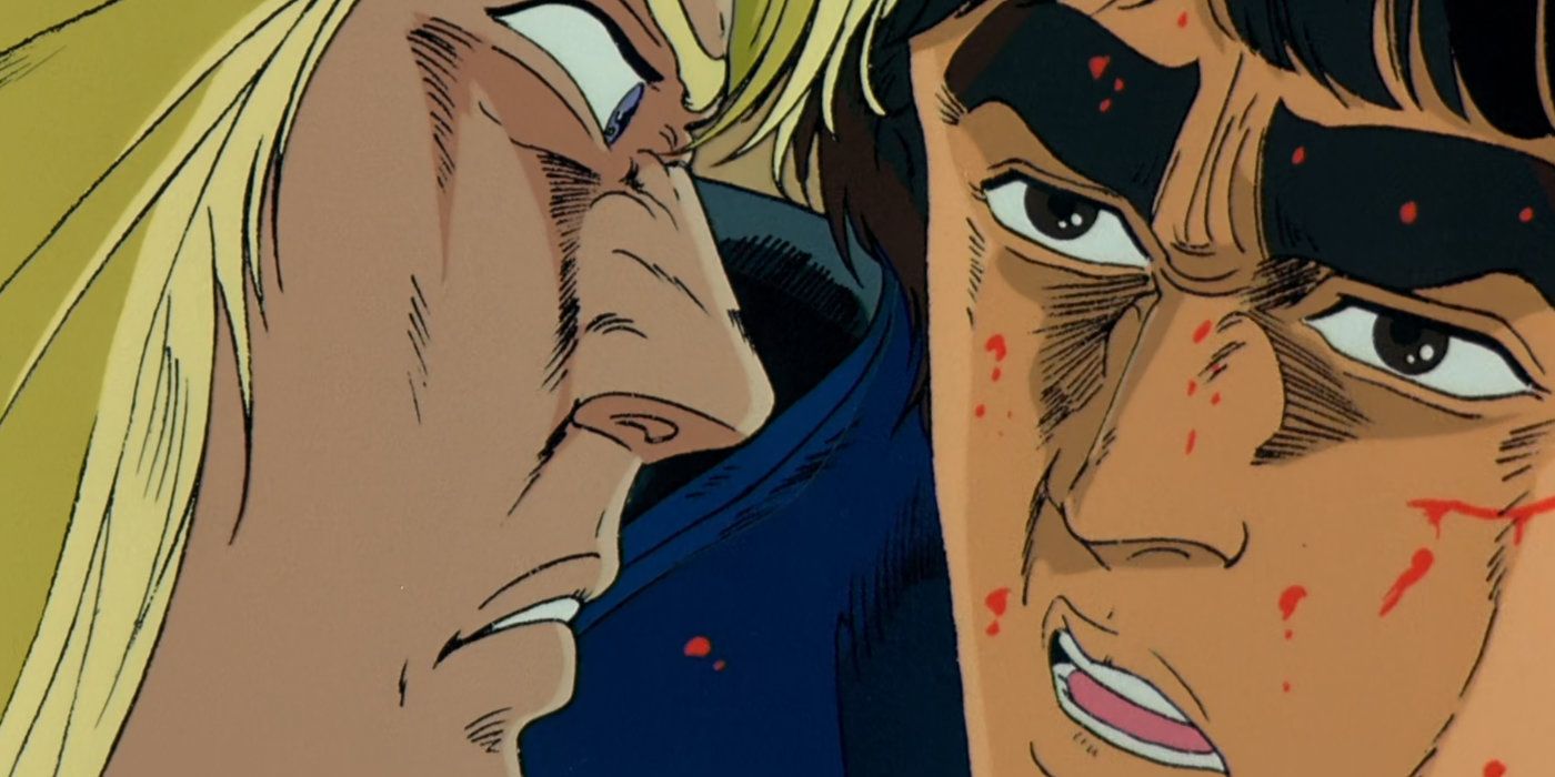 Shin attacks and gravely wounds Kenshiro