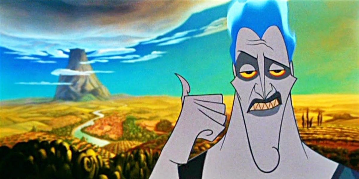 Hades pointing to Olympus in Hercules